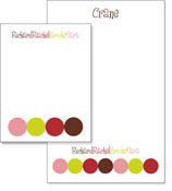 Queen Bee Personalized Note Pads - Mauve Hip Dots (NP-Q-14)